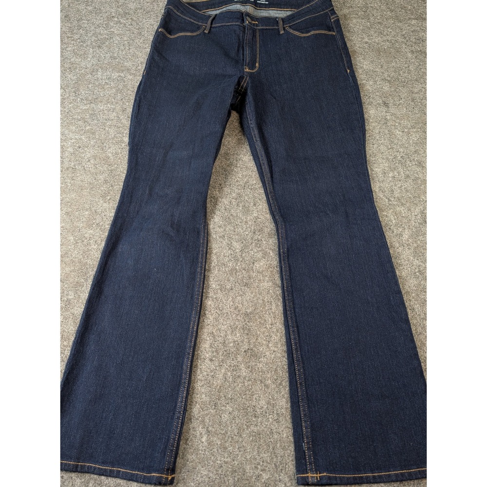 Old Navy Wow Boot-Cut Jeans Dark Wash Mid-Rise Denim Pants 12 Short NWOT